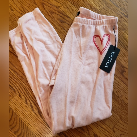 NWT Wildfox Stretchy Heart Knox Jogger Sweatpants - Picture 5 of 9